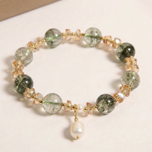 ❖ Green Phantom Quartz Wealth Bracelet - Velora Crystal