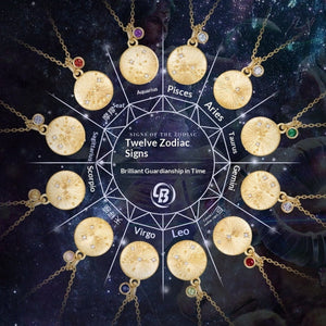 Velora Crystal Twelve Birthstone Zodiac Necklace | Find Your Sign - product image 1 | Velora Crystal