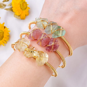 Velora Crystal Earth Bracelet - Raw Crystal | Grounding & Clarity - product image 1 | Velora Crystal