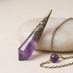 Velora Crystal Earth Pendant Necklace - Hexagonal Point Crystal | Protection & Wellness - product image 1 | Velora Crystal