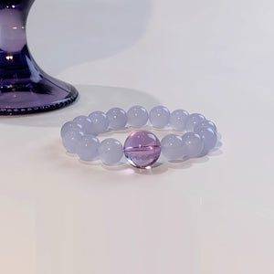 Velora Crystal Air Bracelet - Lavender Chalcedony & Amethyst | Peace & Inner Calm - product image 1 | Velora Crystal