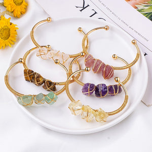 Velora Crystal Earth Bracelet - Raw Crystal | Grounding & Clarity - product image 2 | Velora Crystal